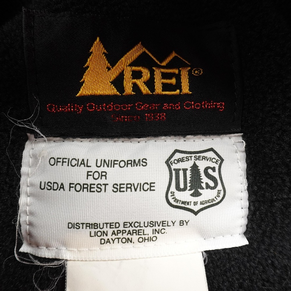 REI Vest Mens L Green Polartec Fleece Lined Windbreaker Coat Outdoor Hiking Trek - Picture 4 of 9